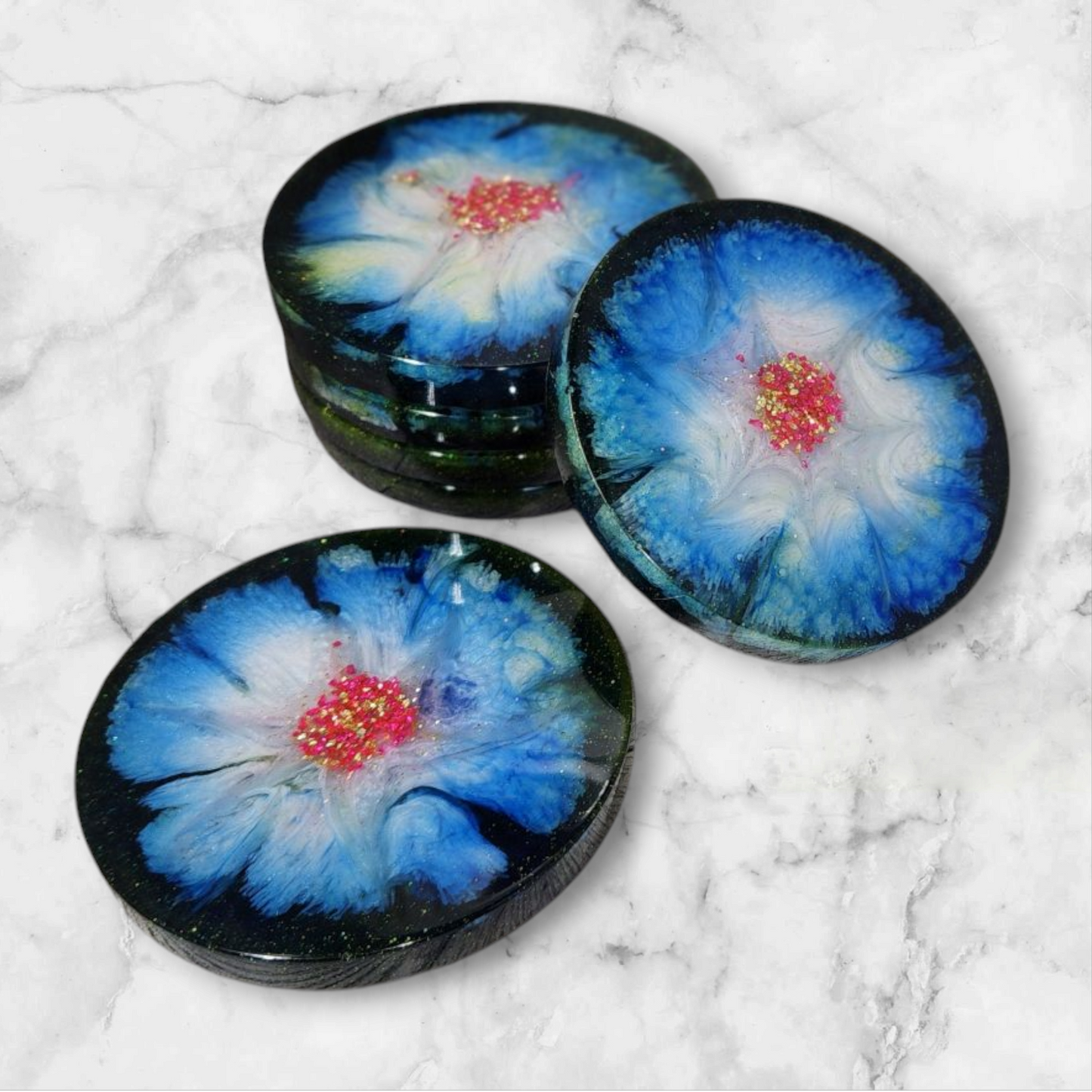 Blue Bloom Coasters