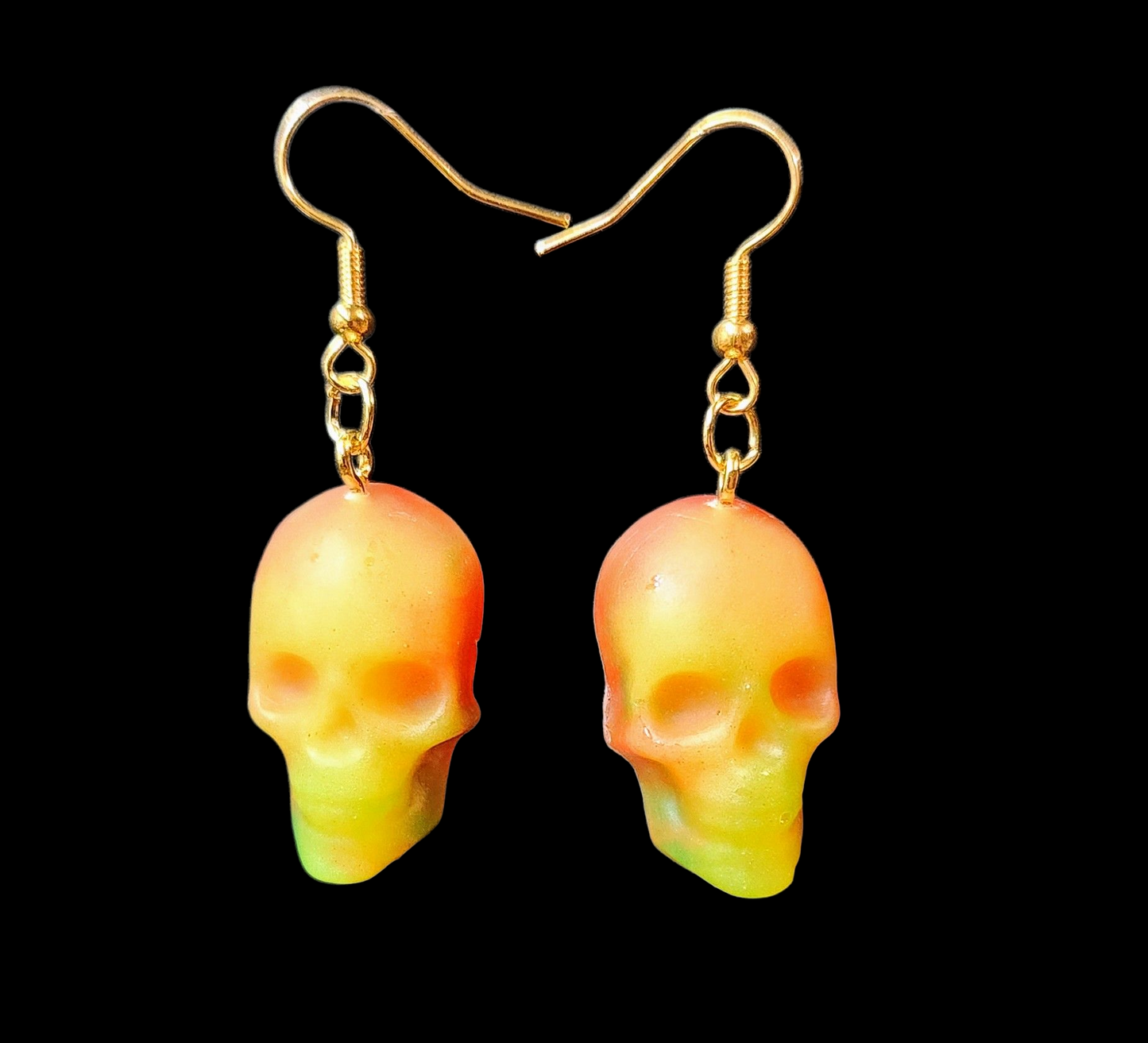 Multi-Colored Skull Glow-in-the-dark Earrings