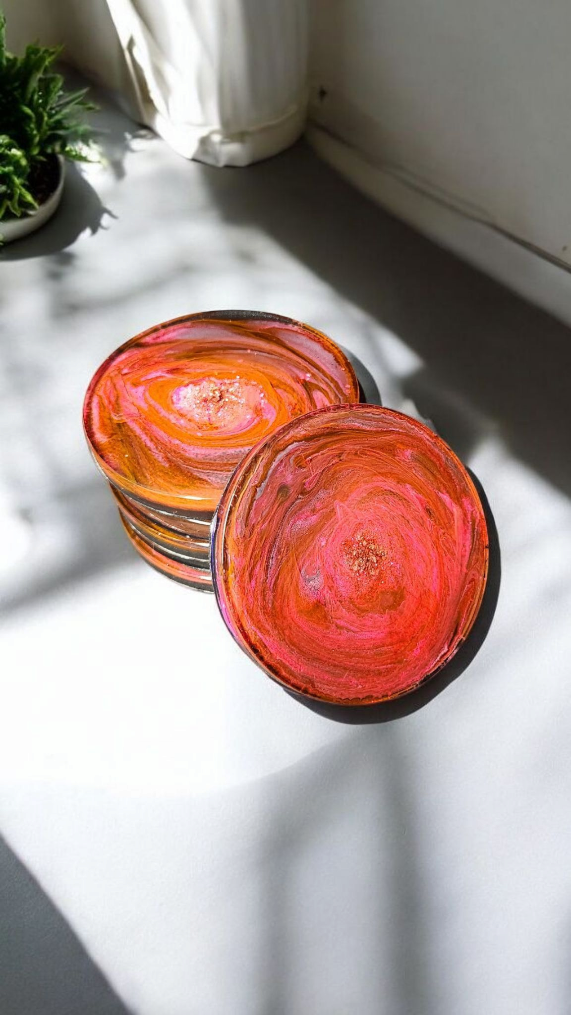 Red Bloom Coasters