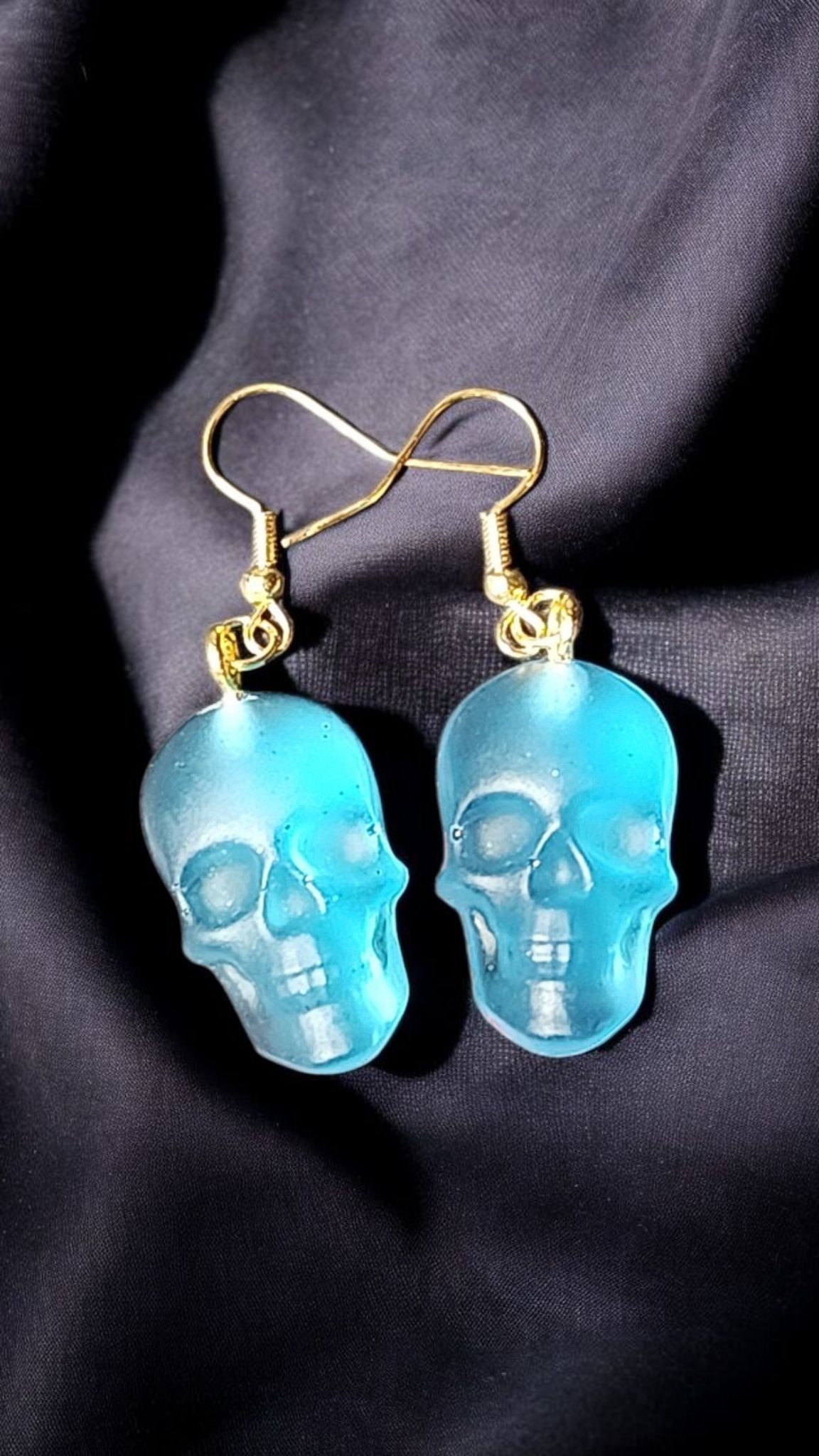 Blue Skull Earrings