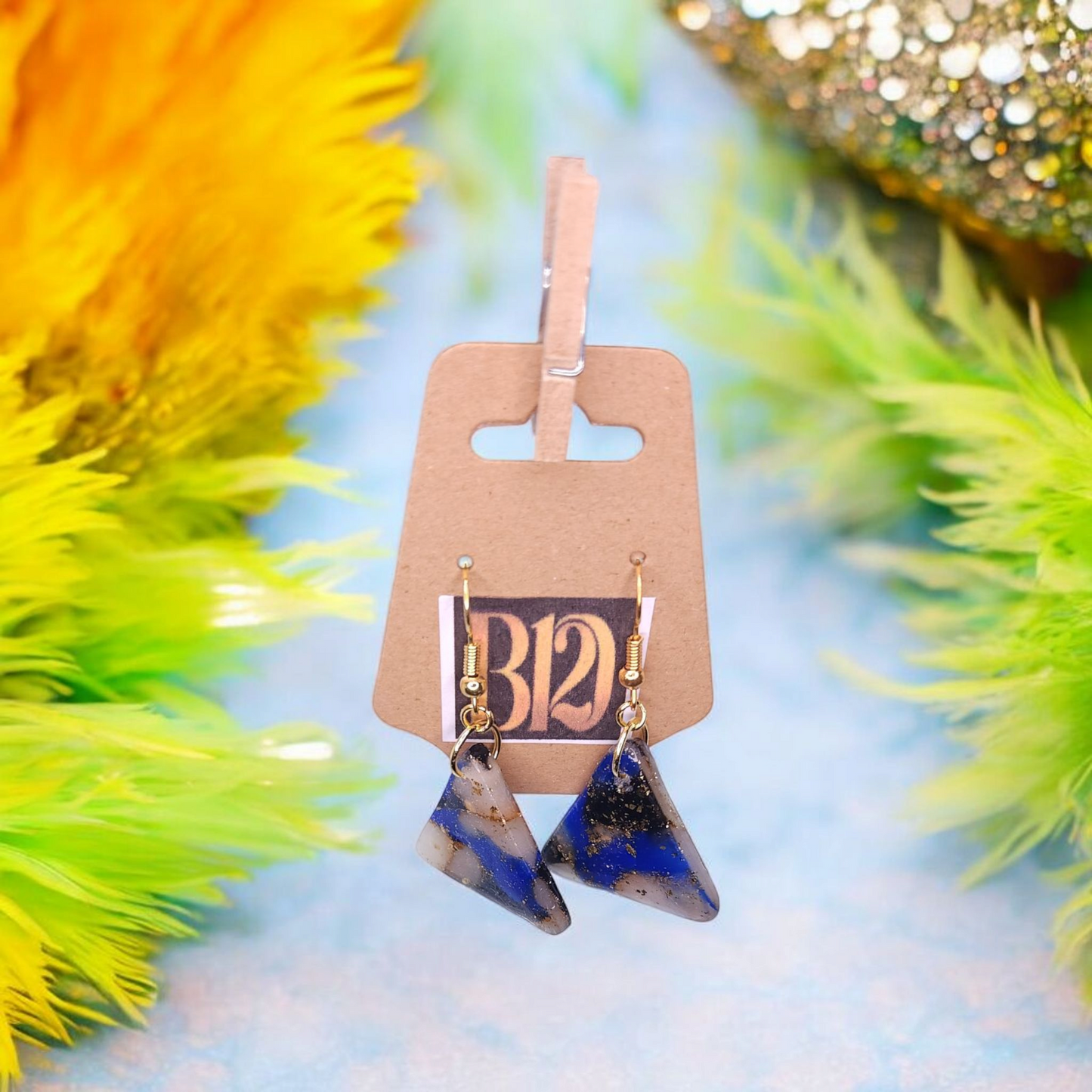 Triangle Faux Stone Earrings