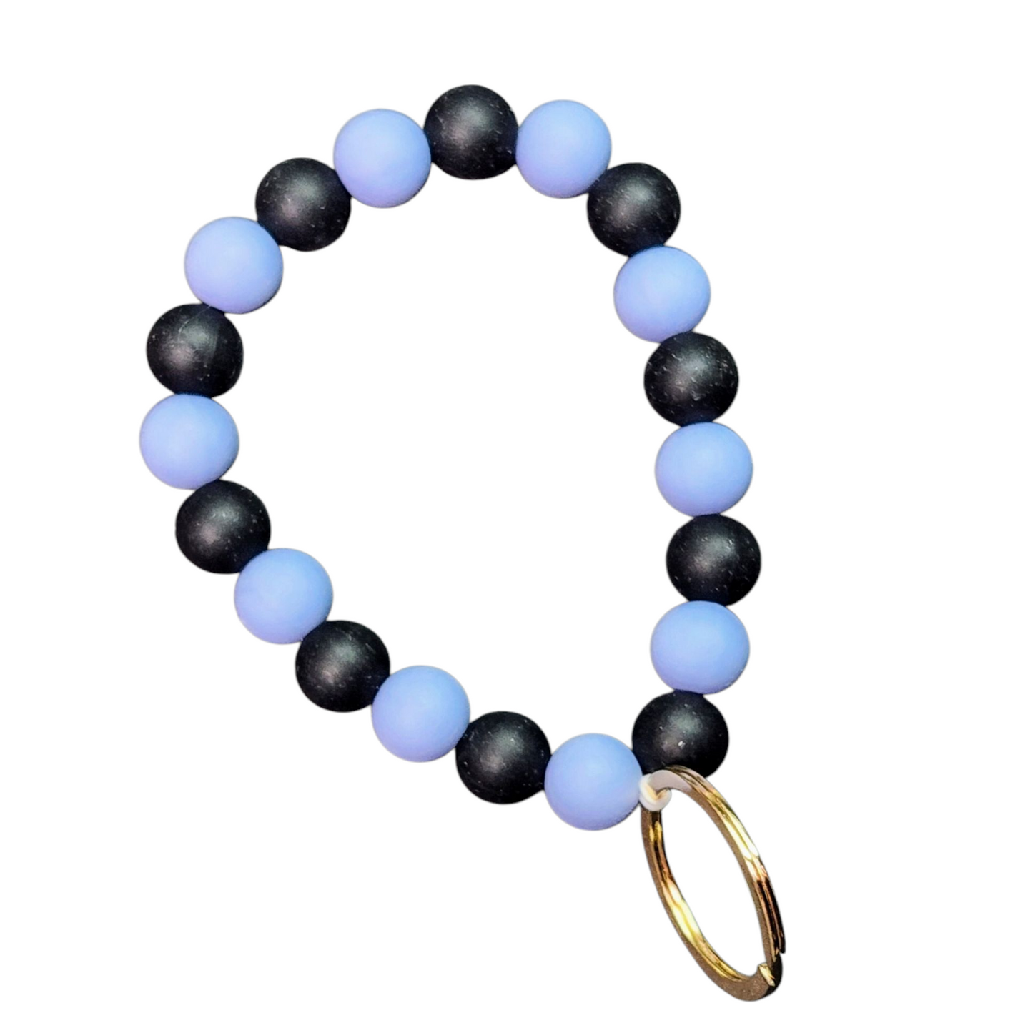 Silicone Beaded Wristlet Keychain (Click for Options)