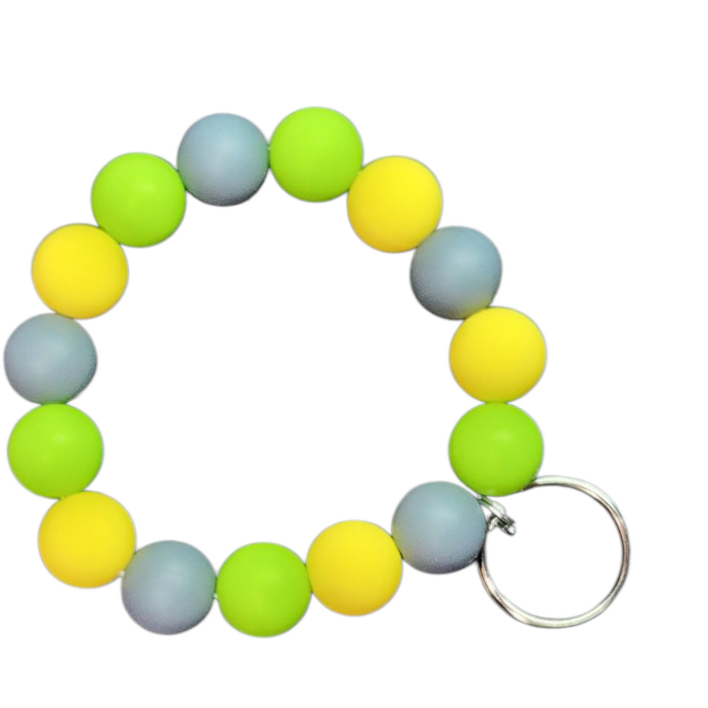 Silicone Beaded Wristlet Keychain (Click for Options)