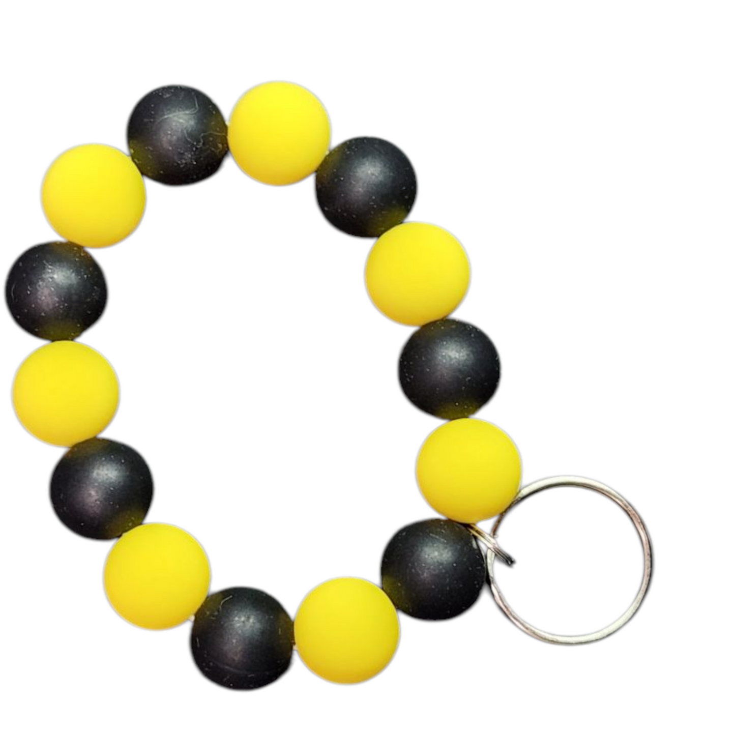 Silicone Beaded Wristlet Keychain (Click for Options)