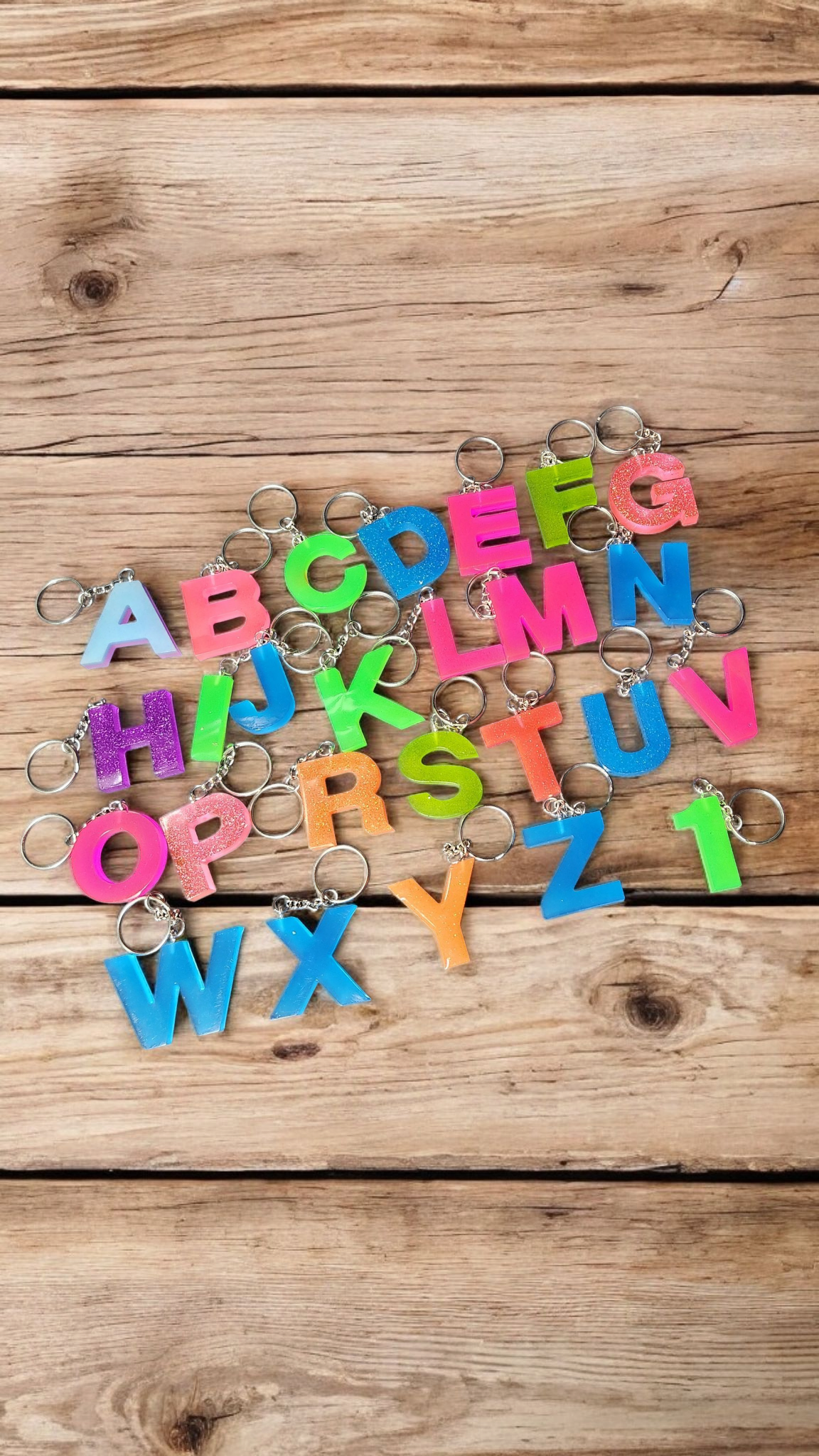 Glow-in-the-dark Keychain Letters