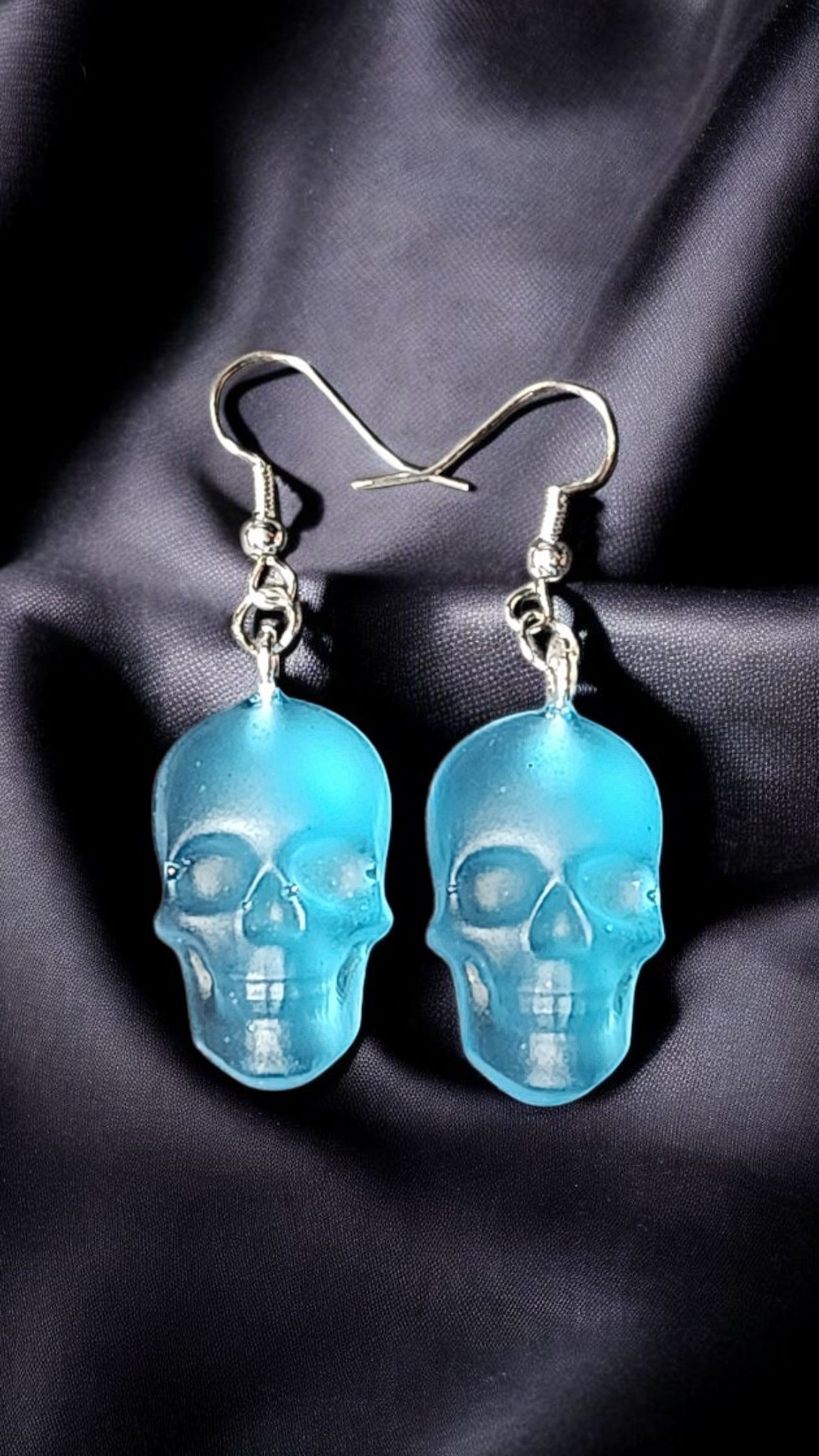 Blue Skull Earrings
