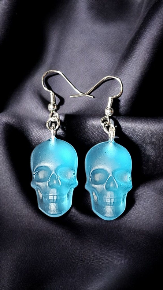 Blue Skull Earrings
