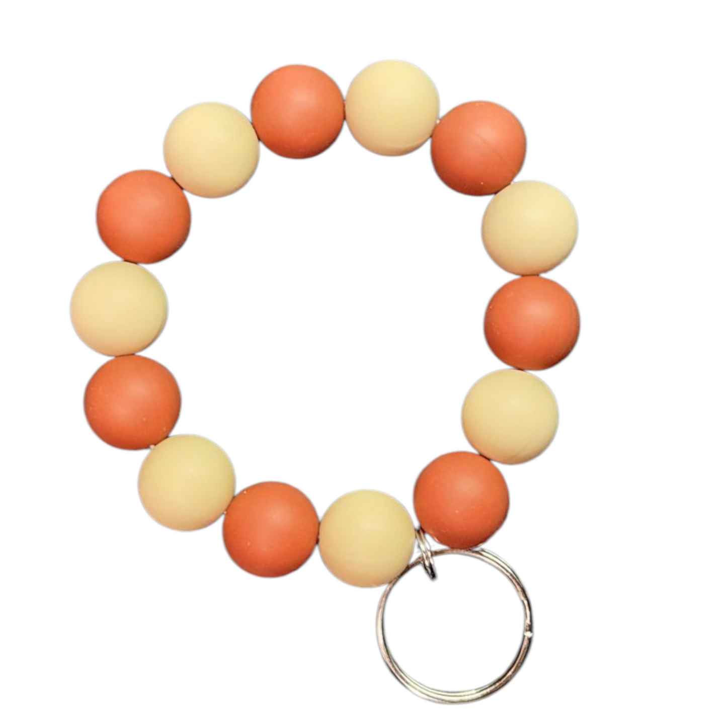 Silicone Beaded Wristlet Keychain (Click for Options)