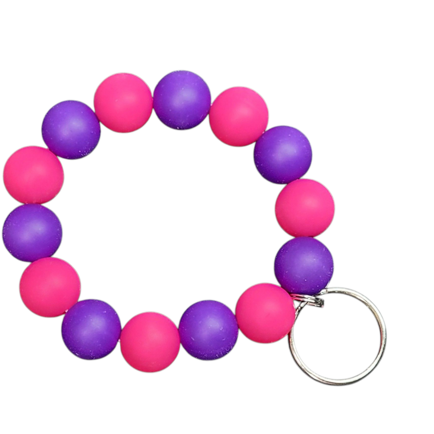 Silicone Beaded Wristlet Keychain (Click for Options)