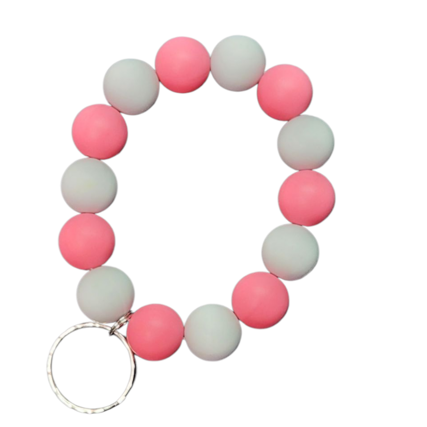 Silicone Beaded Wristlet Keychain (Click for Options)