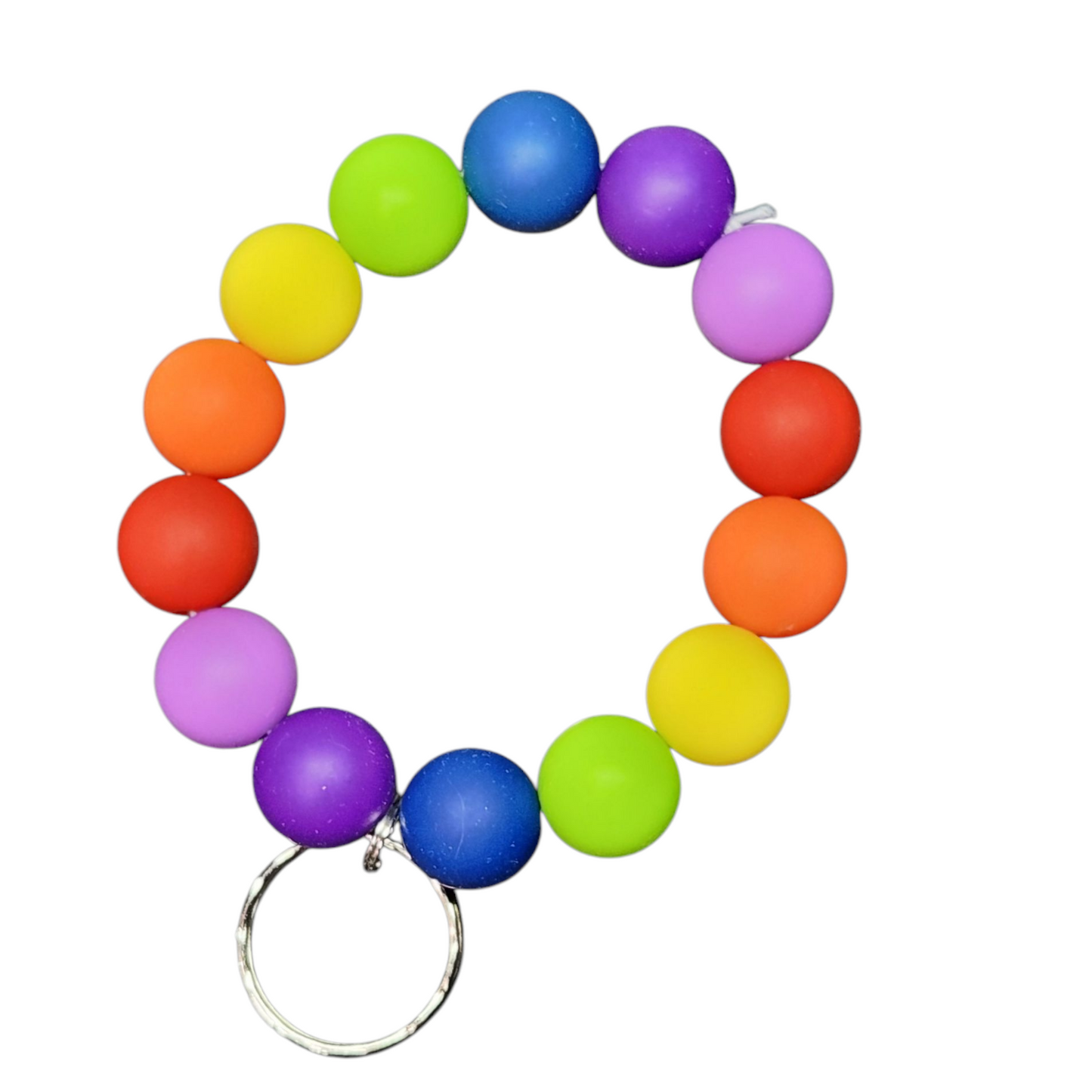 Silicone Beaded Wristlet Keychain (Click for Options)