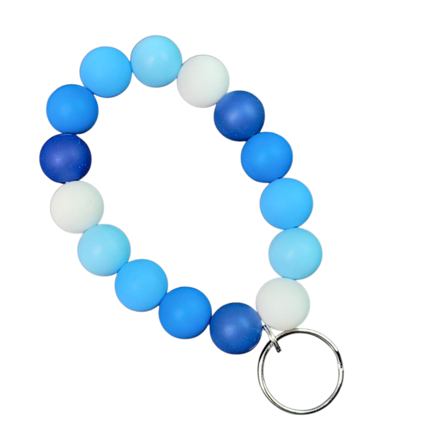 Silicone Beaded Wristlet Keychain (Click for Options)