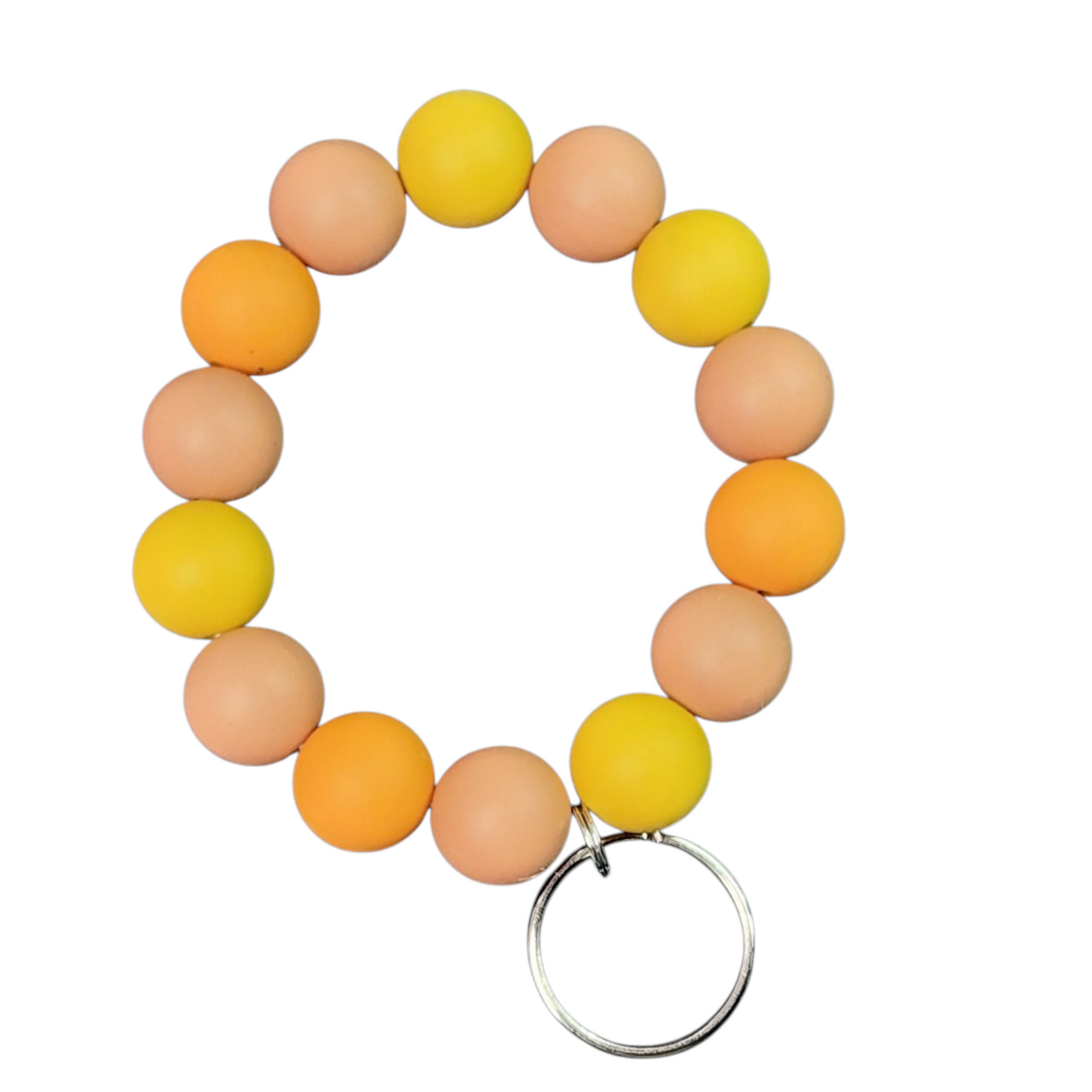 Silicone Beaded Wristlet Keychain (Click for Options)