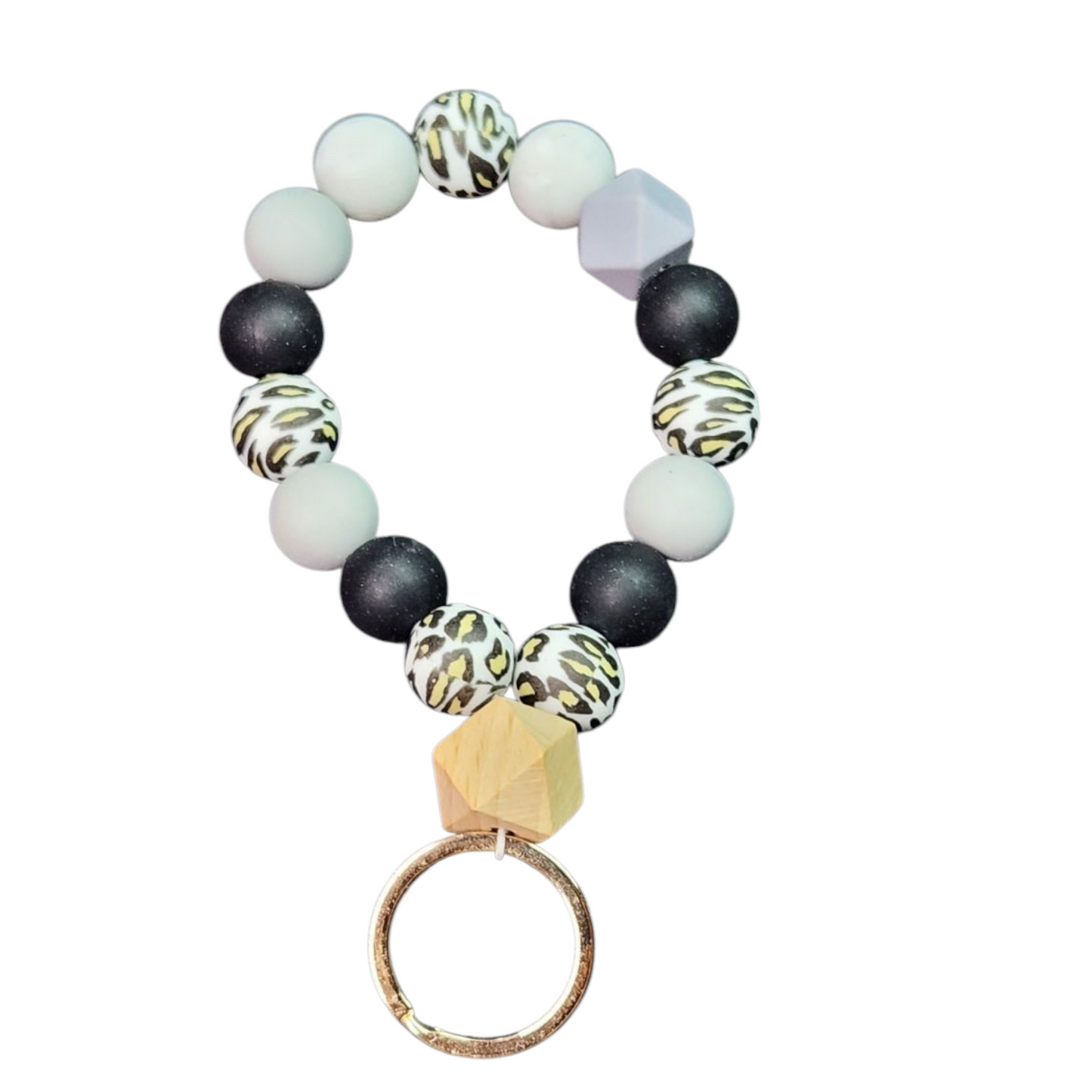 Silicone Beaded Wristlet Keychain (Click for Options)