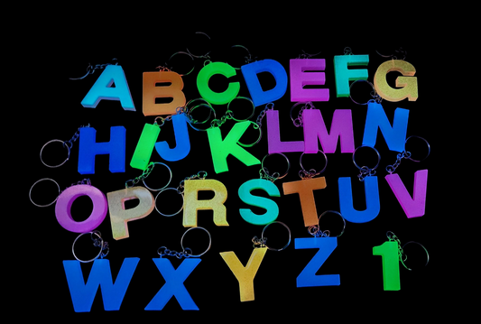 Glow-in-the-dark Keychain Letters