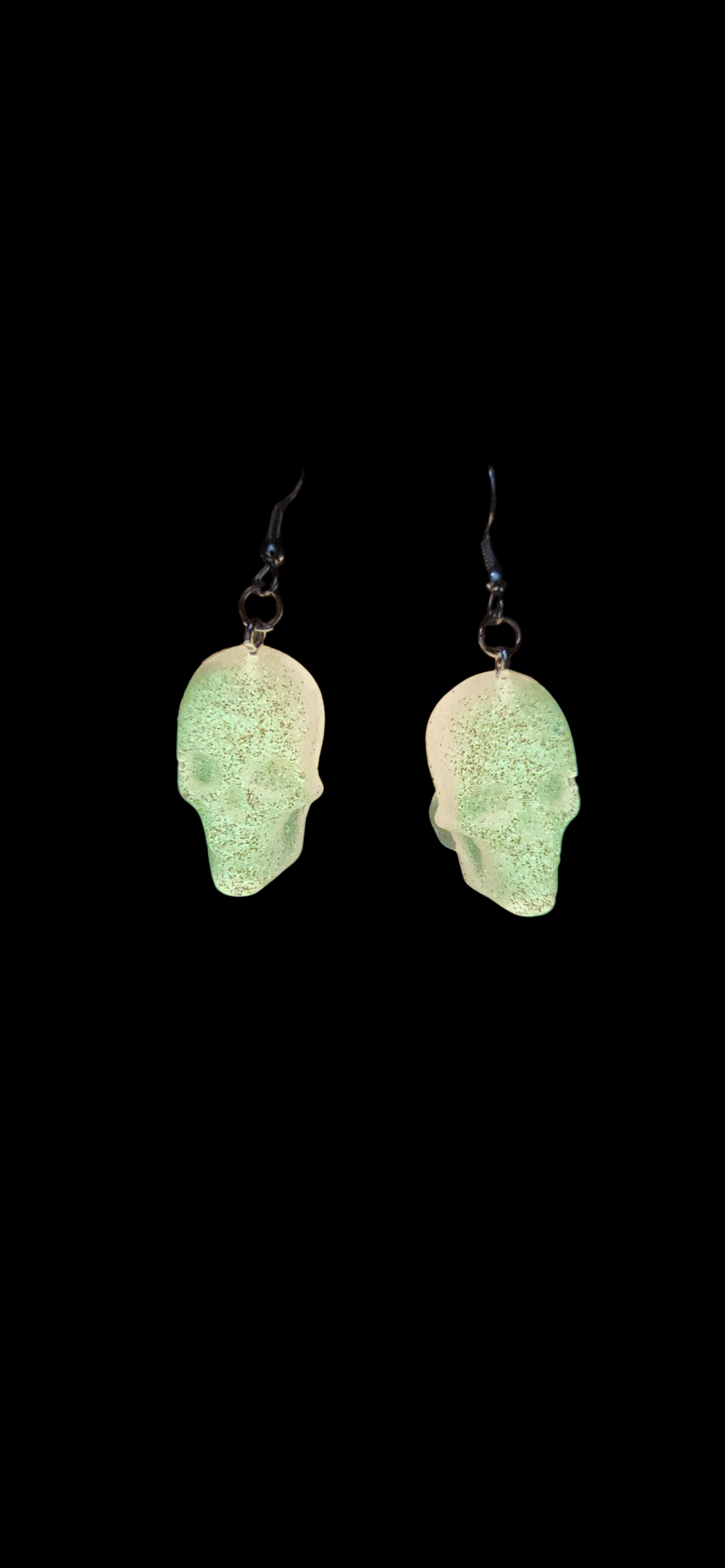 Glow-in-the-dark Pink Skull Earrings